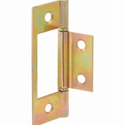 Prime-Line 3 in. L Brass-Plated Door Hinge 2 pk