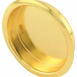 Prime-Line 1.75 in. L Brass-Plated Gold Steel Flush Mortise Finger Pull