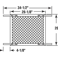 Prime-Line 20 in. L Bronze Plastic Screen Door Grille 1 pc