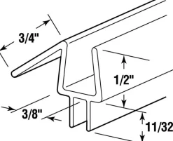 Prime-Line 36 in. L Clear Vinyl Door Bottoms 1 pk