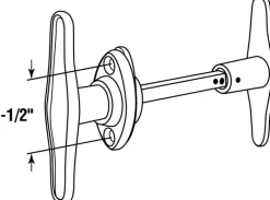 Prime-Line 3 in. L Diecast T Handle