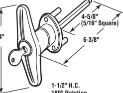 Prime-Line 6.38 in. L Diecast T Handle