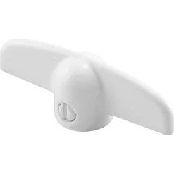 Prime-Line 2.38 in. L Painted White Zinc Universal Casement Tee Handles 2 pk