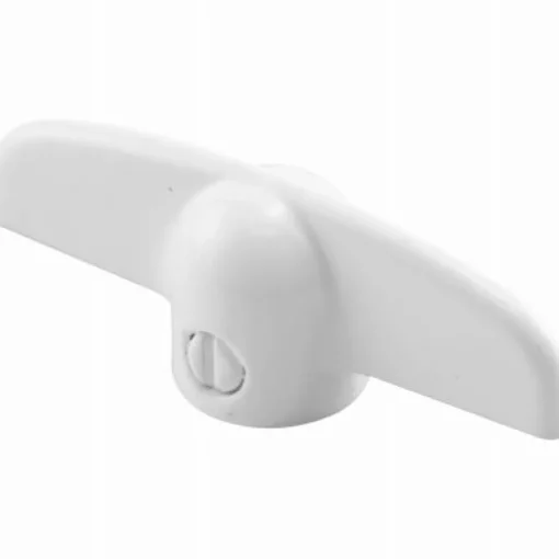 Prime-Line 2.38 in. L Painted White Zinc Universal Casement Tee Handles 2 pk