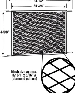 Prime-Line 24 in. L Satin Silver Aluminum Screen Door Grille 1 pc
