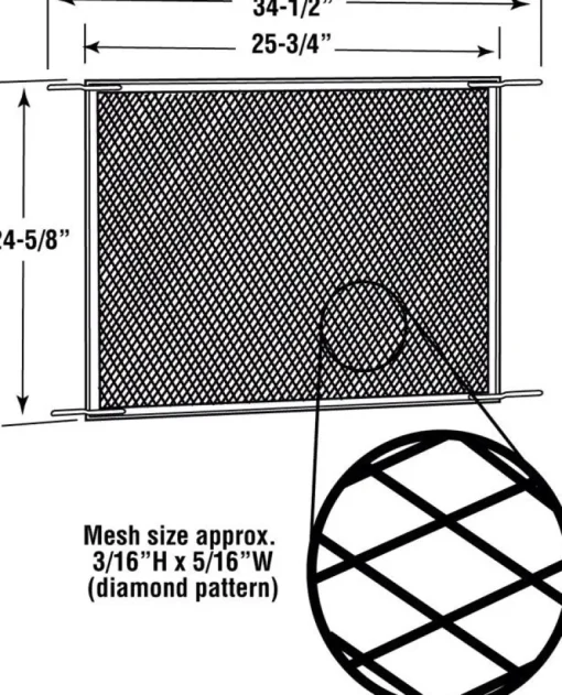 Prime-Line 24 in. L Satin Silver Aluminum Screen Door Grille 1 pc