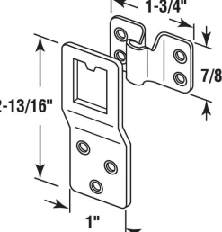 Prime-Line 2-13/16 in. L Silver Steel Hangers 2 pc