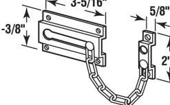 Prime-Line 3.31 in. L White Steel Chain Door Guard