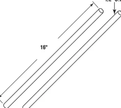Prime-Line 16 in. L X 1/2 in. D Wire Winding Rods