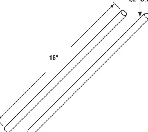 Prime-Line 16 in. L X 1/2 in. D Wire Winding Rods