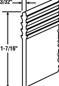 Prime-Line 1-7/16 in. W Clear Frameless Shower Door Bottom Seal