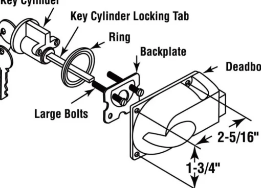 Prime-Line 1.5 in. W X 3.75 L Diecast Deadbolt Lock