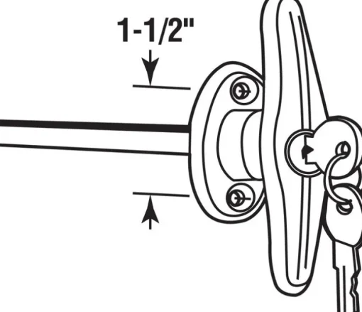 Prime-Line 5.75 in. W X 3 in. L Diecast T Handle