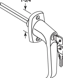 Prime-Line 5.75 in. W X 2-7/8 in. L Diecast L Handle