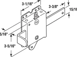Prime-Line 3-1/16 in. W X 3-1/16 in. L Steel Side Lock