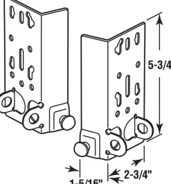 Prime-Line 1-5/16 in. W X 2-3/4 in. L Steel Bracket