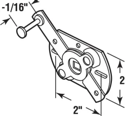 Prime-Line 2 in. W X 2 in. L Steel Swivel Latch