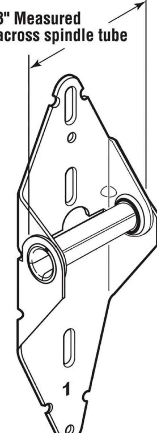 Prime-Line 3 in. W X 1.8 in. L X 0.44 in. D Steel Garage Door Hinge