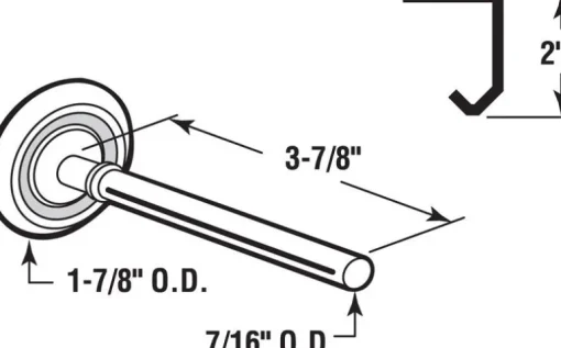 Prime-Line 0.44 in. W X 4 in. L X 1-7/8 in. D Steel Garage Door Roller
