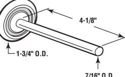 Prime-Line 7/16 in. W X 4.375 in. L X 1.75 in. D Steel Garage Door Roller