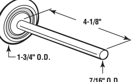 Prime-Line 7/16 in. W X 4.375 in. L X 1.75 in. D Steel Garage Door Roller