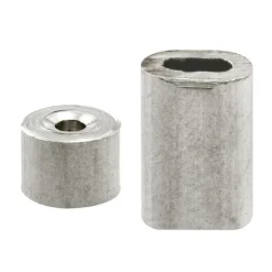 Prime-Line 3.9 in. W X 5.4 in. L X 3/32 in. D Aluminum Cable Ferrules and Stops