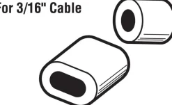 Prime-Line 3.9 in. W X 5.6 in. L X 3/16 in. D Aluminum Cable Ferrules and Stops
