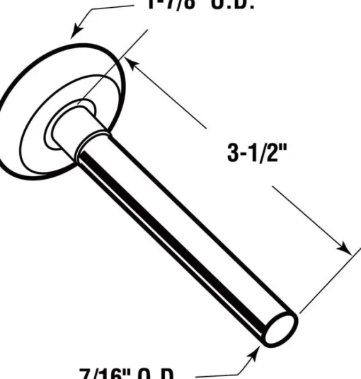 Prime-Line 7/16 in. W X 3.5 in. L X 1-7/8 in. D Plastic Garage Door Roller