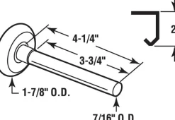 Prime-Line 1/2 in. W X 4.25 in. L X 1-7/8 in. D Plastic Garage Door Roller