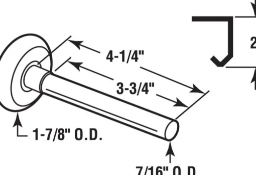 Prime-Line 1/2 in. W X 4.25 in. L X 1-7/8 in. D Plastic Garage Door Roller