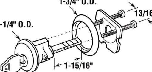 Prime-Line 6 in. W X 9.25 in. L X 1-3/4 in. D Diecast Rim Cylinder Lock