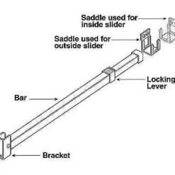 Prime-Line Aluminum Indoor Security Telescopic Bar Lock