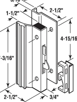 Prime-Line Anodized Aluminum Indoor and Outdoor Patio Door Lock