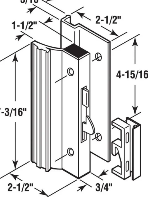 Prime-Line Anodized Aluminum Indoor and Outdoor Patio Door Lock