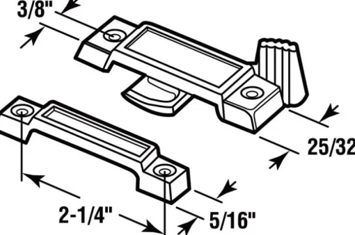 Prime-Line Black Die-Cast Zinc Sash Lock 1 pk