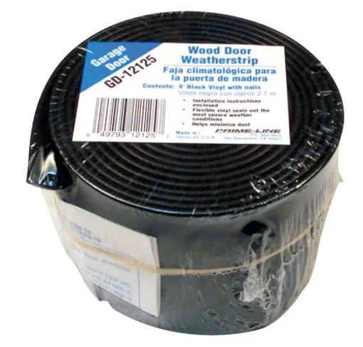 Prime-Line Black Vinyl Weatherstrip For Garage Doors 9 ft. L X 1-3/8 in.