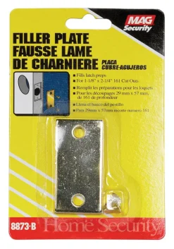Prime-Line Brass Plated Gold Steel Door Filler Plate 1 pk