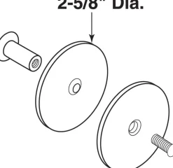 Prime-Line Brass Plated Steel Hole Cover Plate 1 pk