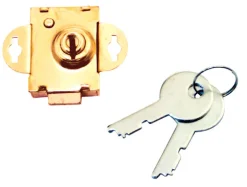 Prime-Line Brass Plated Steel Counter Clockwise Mailbox Lock