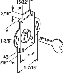 Prime-Line Brass Plated Steel Counter Clockwise Mailbox Lock
