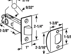 Prime-Line Bright Brass Brass Mortise Latch Bolt