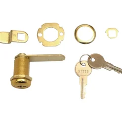 Prime-Line Bright Brass Gold Steel Cabinet/Drawer Lock