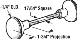 Prime-Line Bright Brass Replacement Knobs Right or Left Handed