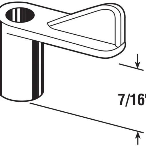 Prime-Line Bright White Plastic Screen Clip For 7/16 inch 12 pk