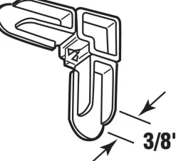 Prime-Line Bronze Plastic 3/8 in. W X 3/4 in. L Screen Frame Corner 1 pk