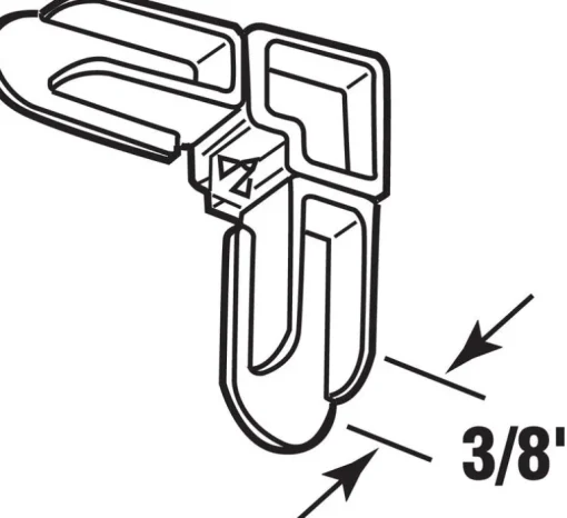 Prime-Line Bronze Plastic 3/8 in. W X 3/4 in. L Screen Frame Corner 1 pk