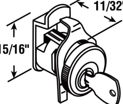Prime-Line Brushed Nickel Steel Clockwise Mailbox Lock