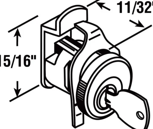 Prime-Line Brushed Nickel Steel Clockwise Mailbox Lock