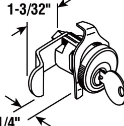 Prime-Line Brushed Nickel Steel Counter Clockwise Mailbox Lock