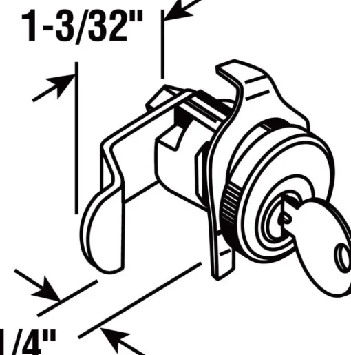 Prime-Line Brushed Nickel Steel Counter Clockwise Mailbox Lock